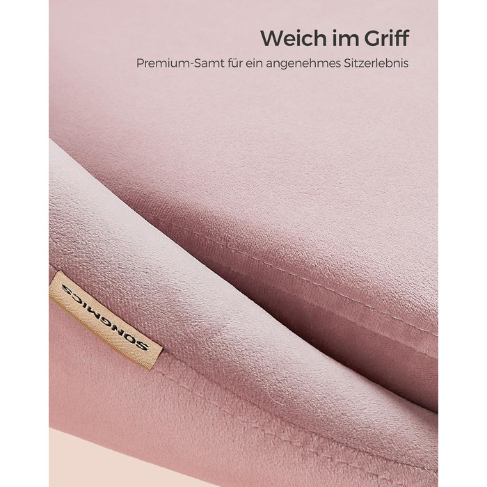 Крісло для домашнього офісу регулюється по висоті за допомогою м'якої подушки - пастельно-рожевий