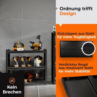 Металевий стелаж з 5 полицями 160x86x45 см - міцний, швидко збирається, стійкий до плісняви