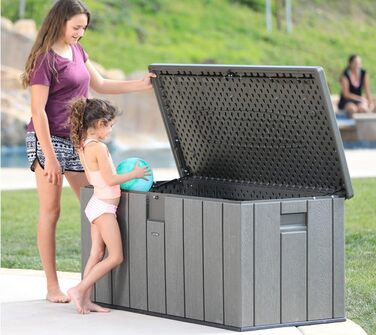 Садовий ящик для зберігання Lifetime 60089, 127x64x67 см, коричневий, стійкий до УФ-випромінювання