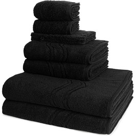Кашемір Росса - 2 для прання-2 для гостей-2 для душу - 2 для душу - 2 для рушників в комплекті (8 комплектів) (чорний)