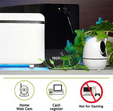 Tecnoware Mini UPS ERA Plus DC: ДБЖ для WiFi/Відеоспостереження, Powerbank 5200mAh, захист від стрибків напруги та відключень до 240 хв (PC/MODEM/VIDEO)