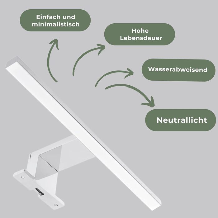 Дзеркало для ванної кімнати HAJDUK FURNITURE з підсвічуванням 4000K IP44 Sonoma, 70x60 см - з полицею та LED