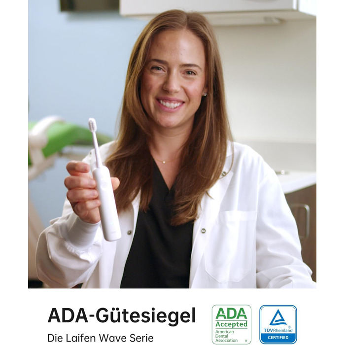 Електрична звукова зубна щітка Laifen Wave з 3 насадками, сіра, водонепроникна (IPX7), з магнітною зарядкою, для дорослих