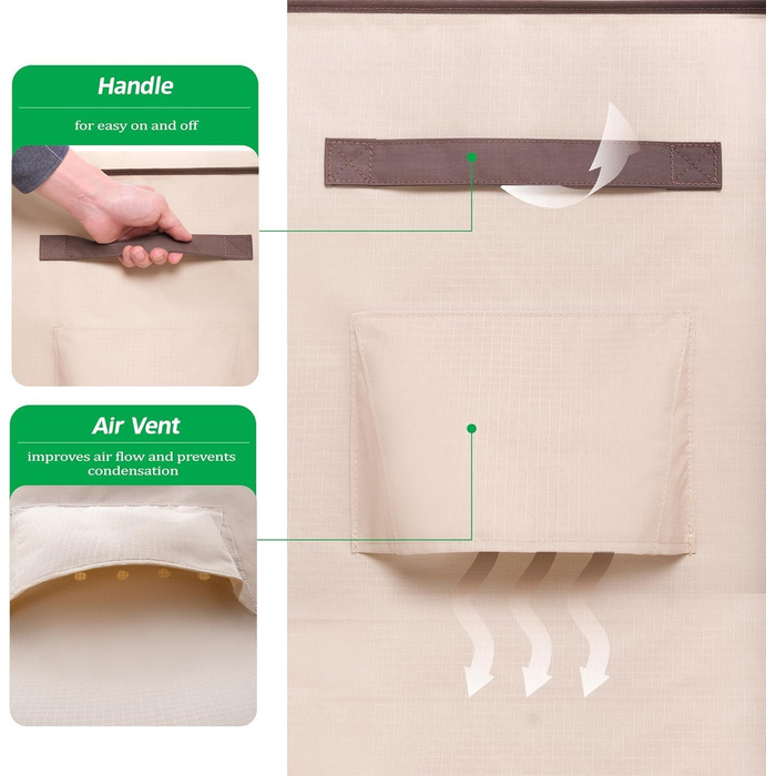 Захисний чохол для садово-патіо меблів F&J Outdoors - водовідштовхувальний, стійкий до УФ, для 3-х місць (208x99x61/89см)