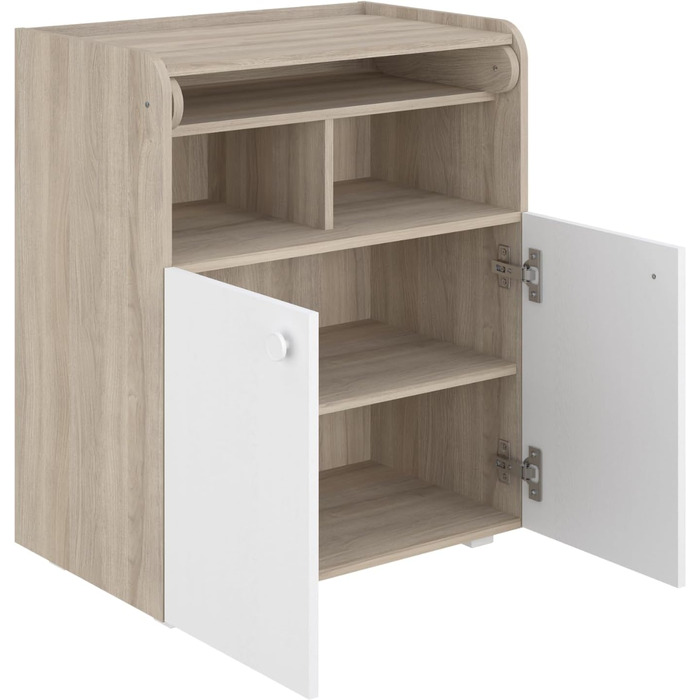 Комод для дитячої кімнати Shefa Wickelkommode 700 Teddy, білий - сучасний комод для дитячої, 47 x 70 x 86 см, білий, Teddy (Ulme)