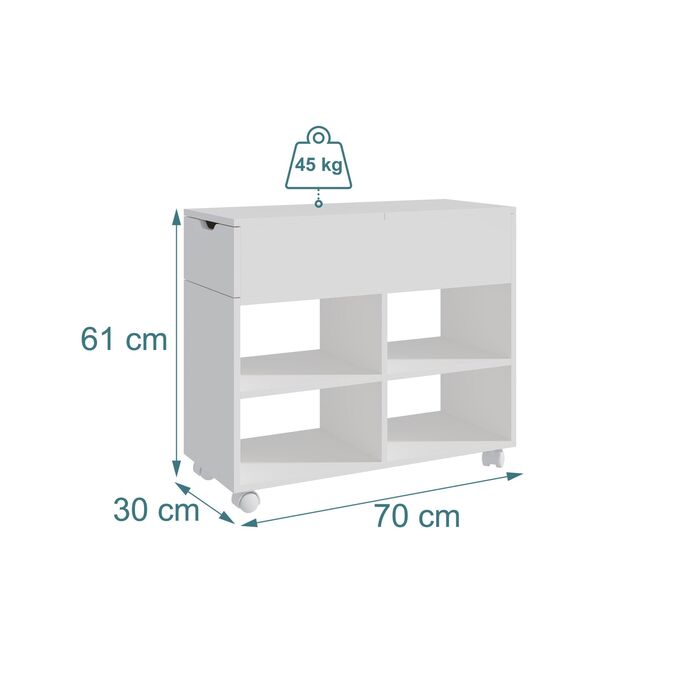 Компактний рол-контейнер Relaxdays для вузьких місць