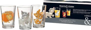 Набір дитячих склянок для пиття R&B Лісові тварини, 6 шт.