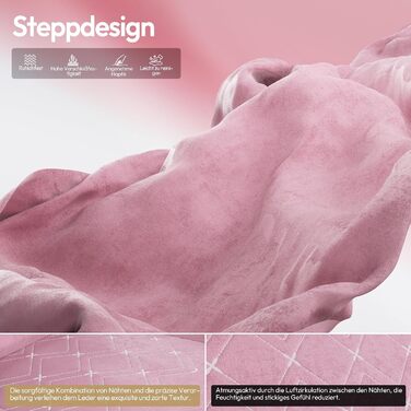 Ігровий крісло Dowinx з масажем, ергономічне, з підставкою для ніг, рожеве, до 200 кг