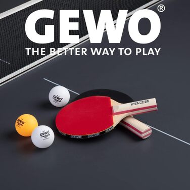 Набір ракеток для настільного тенісу GEWO Midi - 2 маленькі ракетки та 3 м'ячі