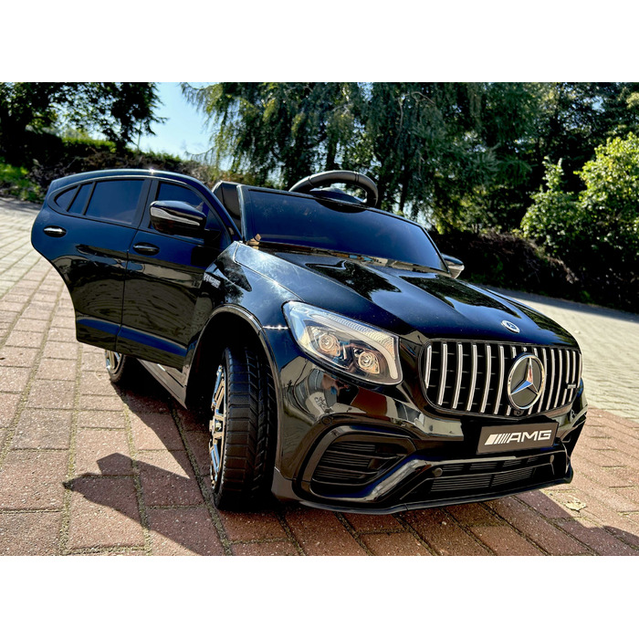 Дитячий електромобіль Mercedes GLC 63S 4x4 з пультом керування, м'якими колесами EVA, шкіряним сидінням та USB