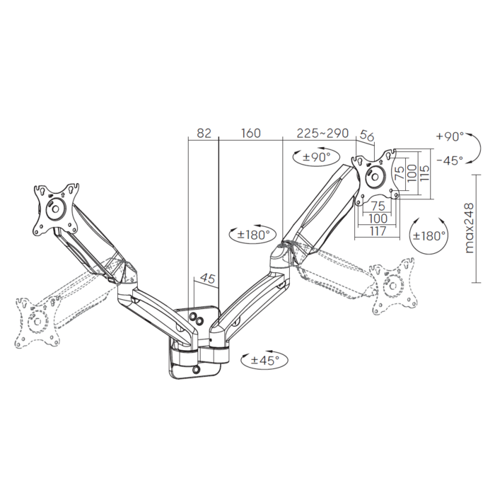 Настільне кріплення для монітора OfficePro MA312B