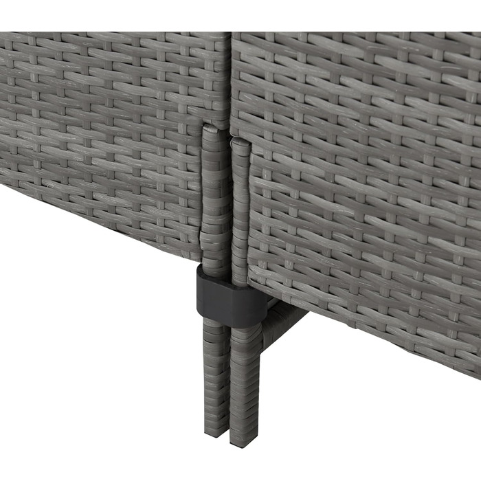 Садовий кутовий диван SVITA Madison Rattan-Lounge з ротангу сірого кольору для тераси та саду