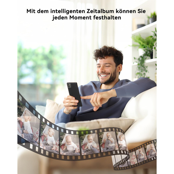 Відеоняня COCOCAM 2K 4MP з камерою та монітором 5 дюймів, Wi-Fi 2.4/5GHz, ШІ-розпізнавання, датчик перекриття обличчя та сну на животі, автотрекінг, ІК нічний зір