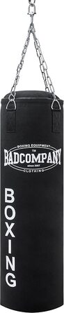Боксерська груша Bad Company з надміцним сталевим ланцюгом I Полотняна боксерська груша, наповнена/ненаповнена I 80 x 30 см I 100 x 30 см 100 x 30 см без наповнення
