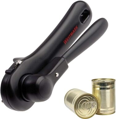 Відкривачка для банок Westmark з пружинним механізмом та плоскогубцями, 17.5 см, нержавіюча сталь/пластик, чорний