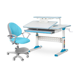 Комплект стіл Evo-Kids TH-320 Blue + крісло Evo-kids Mio KBL (арт. TH-320 W/BL + Y-407 KBL)