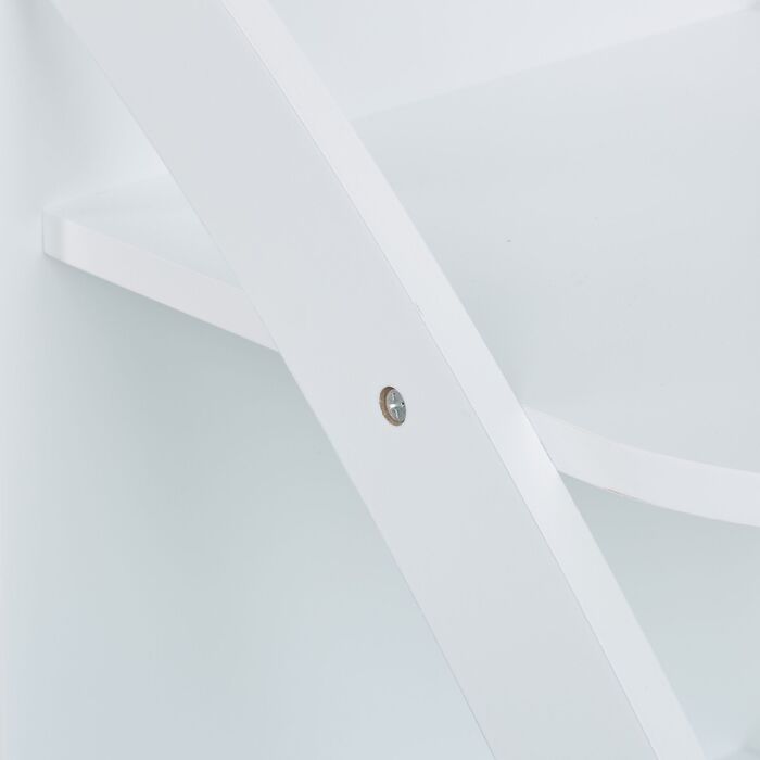 Relaxdays - Трирівневий білий візок для зберігання