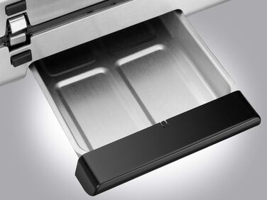 Контактний гриль George Foreman з антипригарним покриттям для приготування паніні та сендвічів [Без диму - 87% менше диму] Настільний гриль (знімні та придатні для миття в посудомийній машині пластини, температура 200°C, корпус з нержавіючої сталі) 28000-