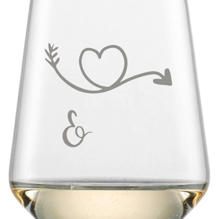 Келих для білого вина Schott Zwiesel Riesling з гравіюванням (стрілка у вигляді серця) - макс. 60 символів