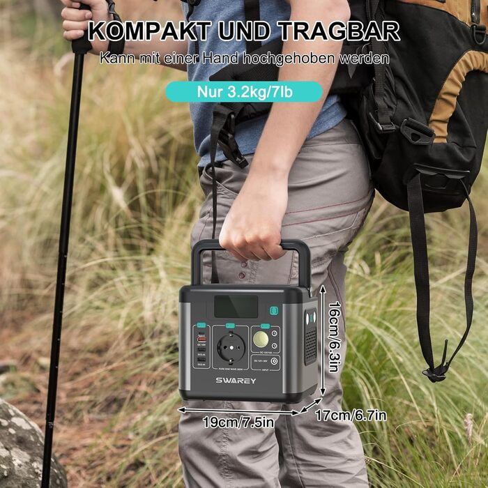 Портативна електростанція 222Wh, сонячний генератор 300W (пікове 600W), USB-C 65W, для кемпінгу та подорожей