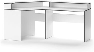 Ігровий стіл Vicco Kron, /чорний, кутова форма 190 x 90 см (білий, комплект 3)