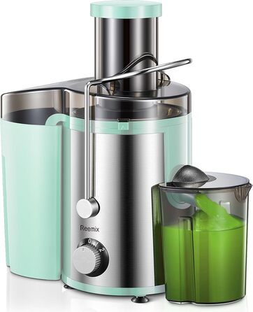 Шокер-віджимач Reemix для овочів та фруктів, професійний соковичавник з нержавіючої сталі, 800W, 3 швидкості, Aqua