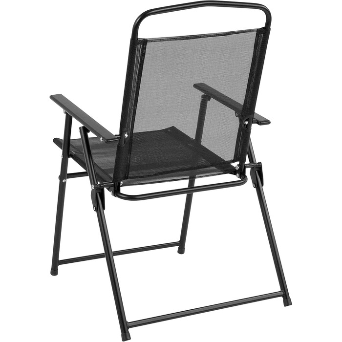 Садовий набір меблів Flash Furniture Nantucket 6 предметів коричневий: стіл, парасоля та 4 складані стільці (чорні)