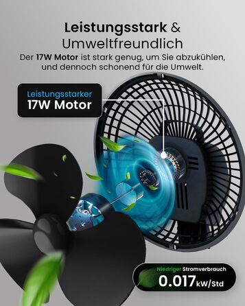 Вентилятор Pro Breeze AirFlo Standventilator 109 см з пультом та LED-дисплеєм – 2 режими, осциляція, 29 дБ, регулювання висоти, енергоефективний для спальні, офісу та дому (Чорний)