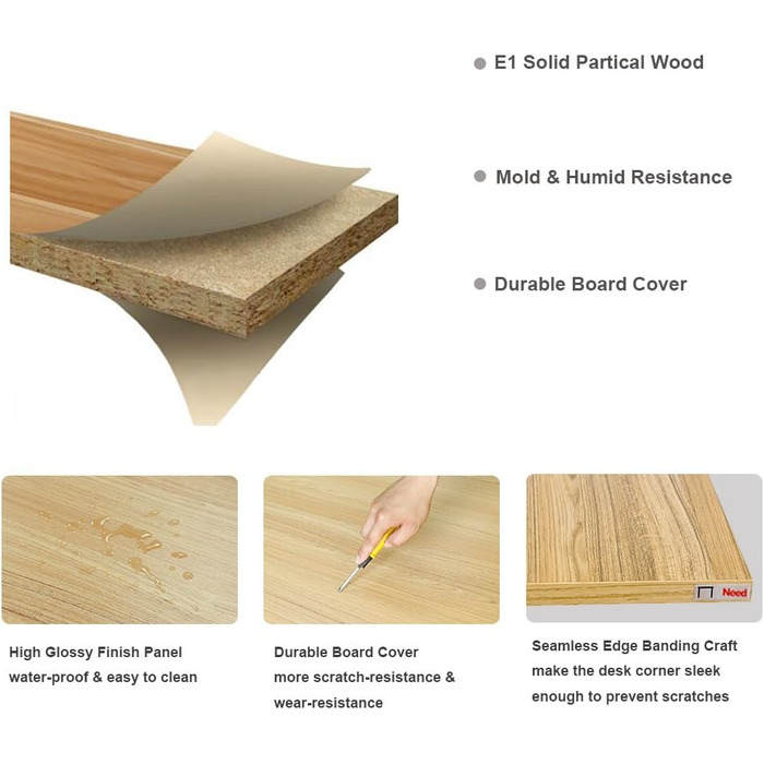 Розкладний комп'ютерний стіл / письмовий стіл 120x60 см з дерева та металу, білий (AC5AW)