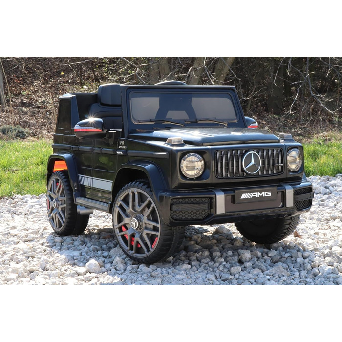 Дитячий електромобіль Mercedes G-Class 12V RIRICAR, чорний, з пультом керування