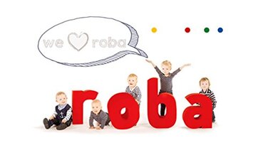 Дитячий стільчик Roba з підносом - розкладний, безпечний, для дітей від 6 місяців, натуральне дерево / білий