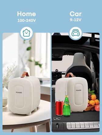 Міні холодильник FOHERE 5 літрів, USB живлення, 220V/12V, для напоїв та догляду за шкірою, білий