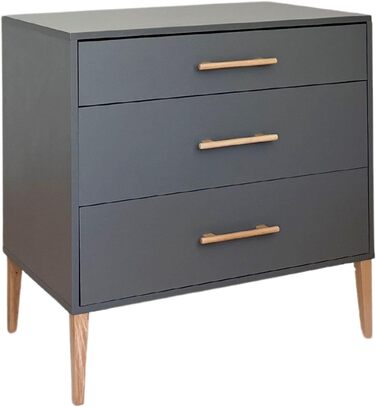 Комод для переодягання дитини ATB ILA з пеленальним столиком, 101 x 85 x 75 см, комплект для дитячої кімнати, функціональні меблі, зручний для малюків з шухлядами, білий/сірий