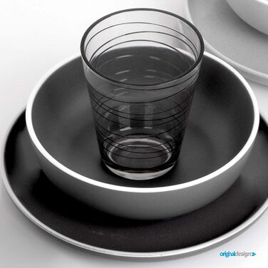 Набір посуду BRUNNER Melamin Camping | 12 предметів - тарілки та миски для 2-4 осіб | DOLOMIT Midday - Стійкий до подряпин, штакельний набір 12 предметів