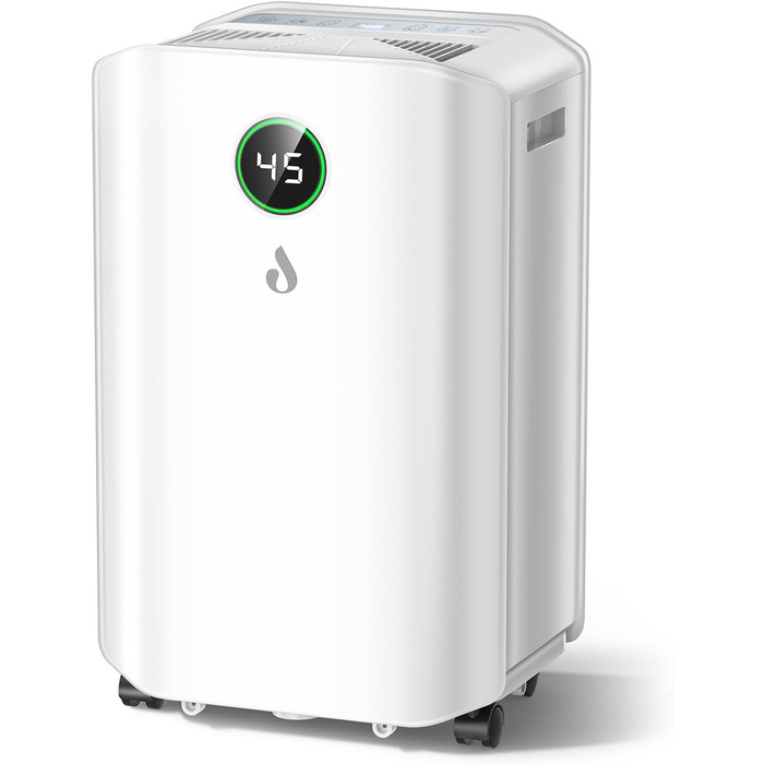 Електричний осушувач повітря 20л/день з цифровим дисплеєм, таймером та підключенням до каналізації. Для дому, підвалу та вітальні.