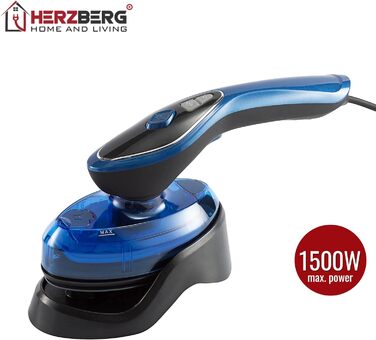 Портативна парова праска Herzberg Valer's Steam Explorer Wireless Vapor Drop Vaming Dry 3-T Steam 2 в 1 HG8056, пластикова