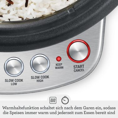 Мультиварка Sage The Risotto Plus: рисоварка, мультикухня, повільна плита, 3.7 л, нержавіюча сталь
