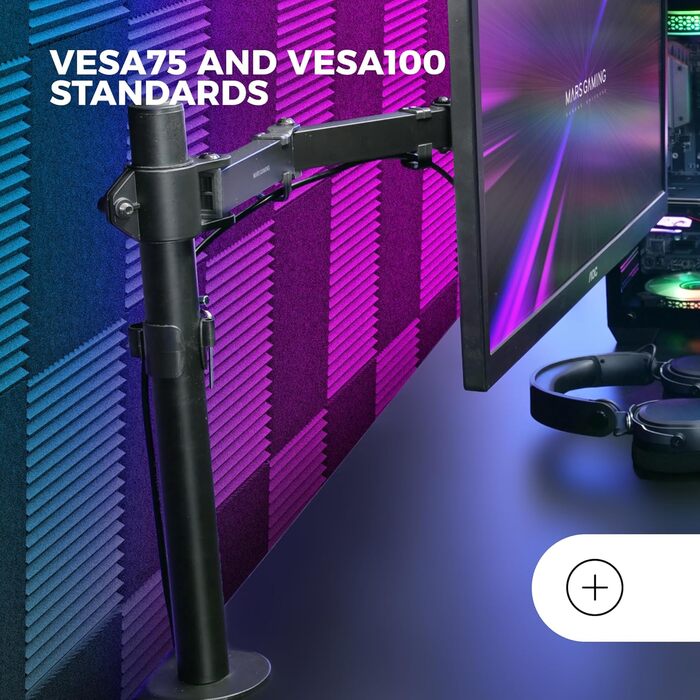 Кріплення для монітора Mars Gaming MARM1, білий, для моніторів до 32