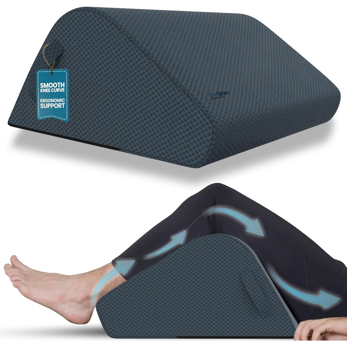 Підвищувальне подушка Zen Bloks для ніг, з піни, 28 см, ергономічна підтримка спини, для полегшення болю в колінах, відновлення після тренувань, сіра, розмір M