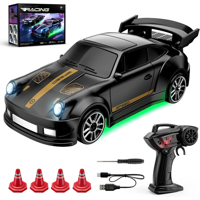 Umikk Mini RC Drift Car Pro 1:64 - Професійний радіокерований дрифт-кар 4WD для столу, подарунок для дорослих (Стиль 3)
