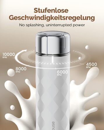 Електричний пінний міксер Maestri House LunaFro 2.0: бездротовий, з регулюванням швидкості та підставкою з нержавіючої сталі