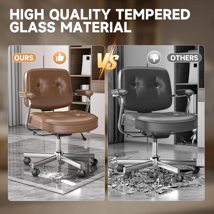 Підкладка під офісний стілець з прозорого скла з заокругленими краями, 119 см x 50 см, захист підлоги, для килима та твердої підлоги