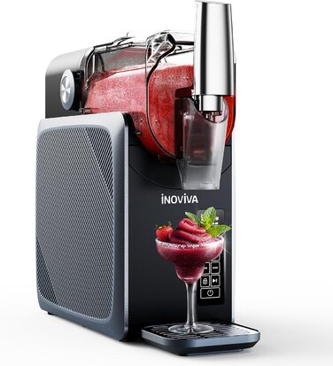 Машина для приготування сляшів 2L, без льоду, для дому, самоочищення, 5 режимів, сляші, молочні коктейлі, фраппе та заморожені коктейлі (оновлена версія), сірий колір