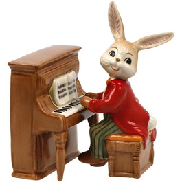 Статуетка кролика Гебель Маленький віртуоз, виготовлена з фаянсу, розміри 6 х 7 х 9 см, 66-845-81-1