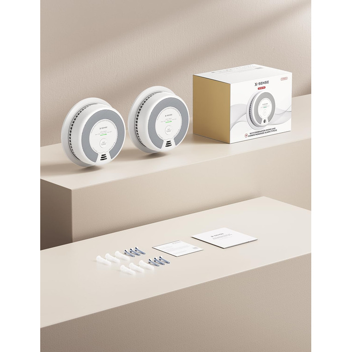 X-Sense Детектор диму та чадного газу з Wi-Fi, 2-в-1, SC06-WX, 1 шт. (2 шт. в наборі)