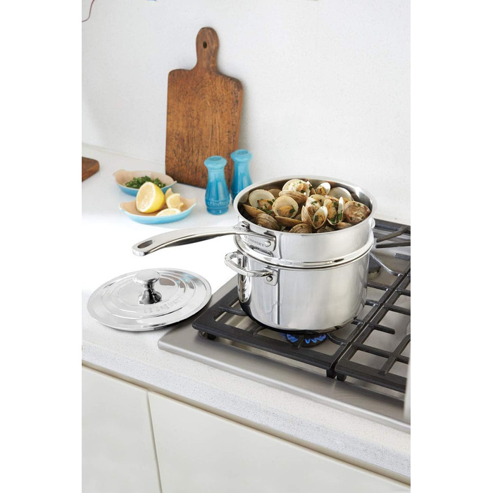 Le Creuset Вставка для приготування на пару з нержавіючої сталі з кришкою, Ø 20x10 см