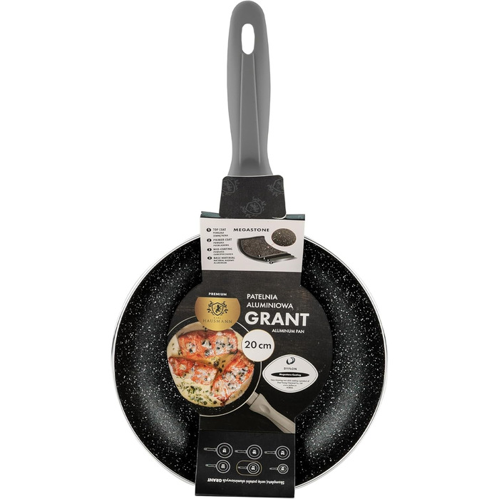 Сковорода Karl Hausmann Induktion Ø 20 см з антипригарним покриттям з граніту. Підходить для всіх типів плит, включаючи газові. Без PTFE та PFOA.