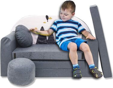 Дитяче крісло-диван 3в1 з функцією ліжка для дівчаток та хлопчиків. Крісло-мішок, дитяче ліжко, крісло-трансформер для дитячої кімнати (Ax2)