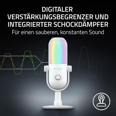 Мікрофон Razer Seiren V3 Mini USB - компактний, з LED-індикатором та функцією Tap-to-Mute