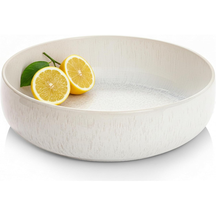 Набір чашок SÄNGER 4 шт. для кави та чаю, 300 мл, ручної роботи, кераміка, набір для 4 осіб, кремовий колір, пісочна текстура, PREMIUM COLLECTION (миска для сервірування 1 шт.)